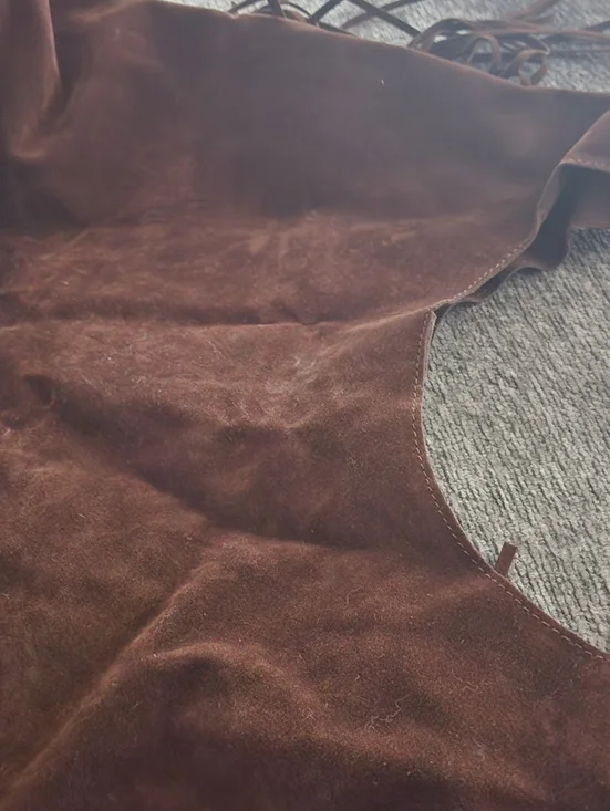 Suede Fringe Hobo Bag in Dark Brown - Picture 4 of 6